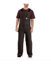 Loose Fit Firm Duck Insulated Bib Overall - 2 Warmer Rating