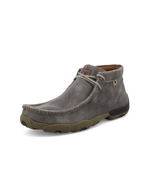 TWISTED X BOOTS MENS CHUKKA DRIVING MOC GREY LACE UP SHOE