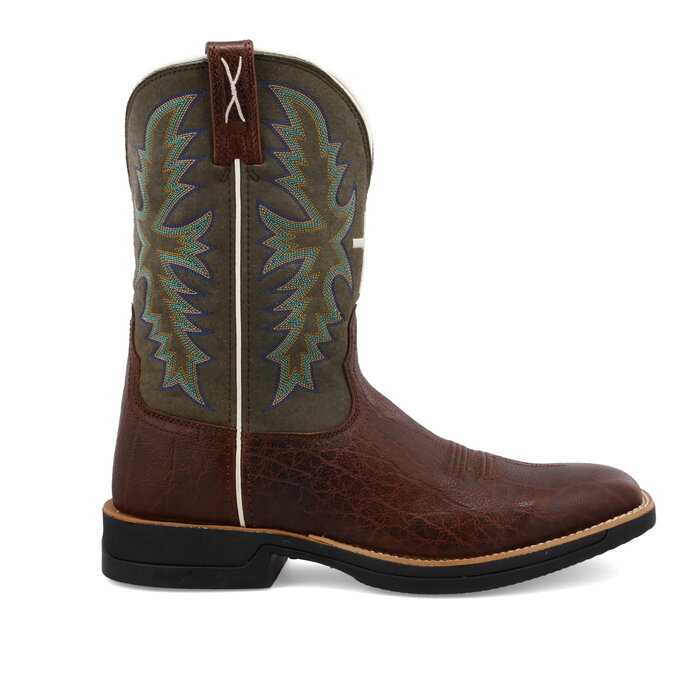 TWISTED X BOOTS 11" TECH X BOOT BROWN & GREEN