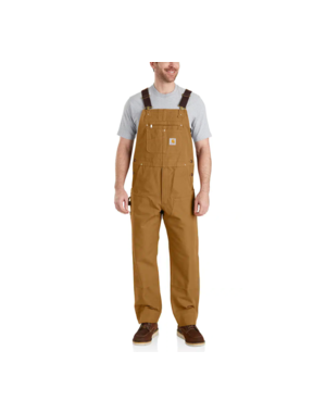 CARHARTT INC. RELAXED FIT DUCK BIB OVERALL - BROWN