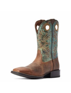 ARIAT *11" SPORT RODEO LOCO BRN/ROARING TURQ
