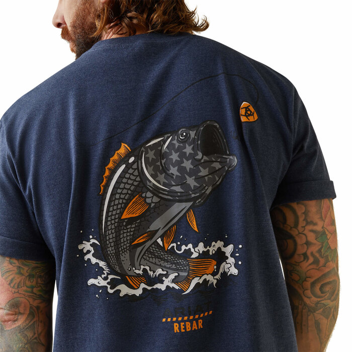 ARIAT REBAR COTTONSTRONG AMERICAN BASS T-SHIRT