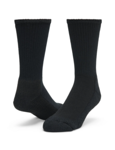 WIGWAM MILLS INC. AT WORK STEEL-TOE CUSHIONED HEAVYWEIGHT SOCK - BLACK