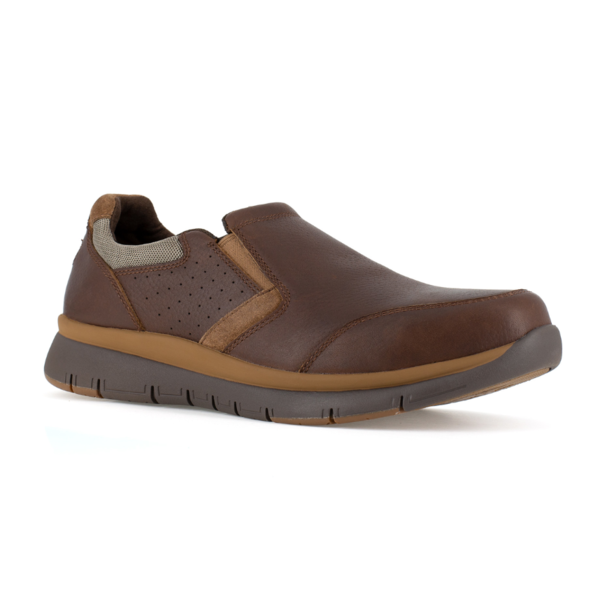 ROCKPORT WORKS BROWN SLIP-ON STEEL-TOE SD