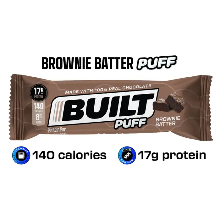 BUILT BROWNIE BATTER PUFF BARS - 12 CT BOX