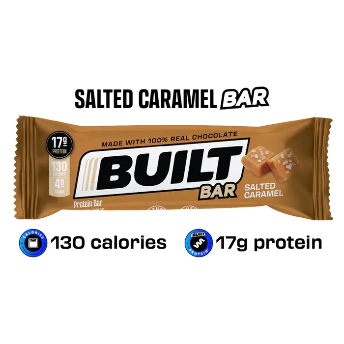 BUILT SALTED CARAMEL BARS - 12 CT BOX