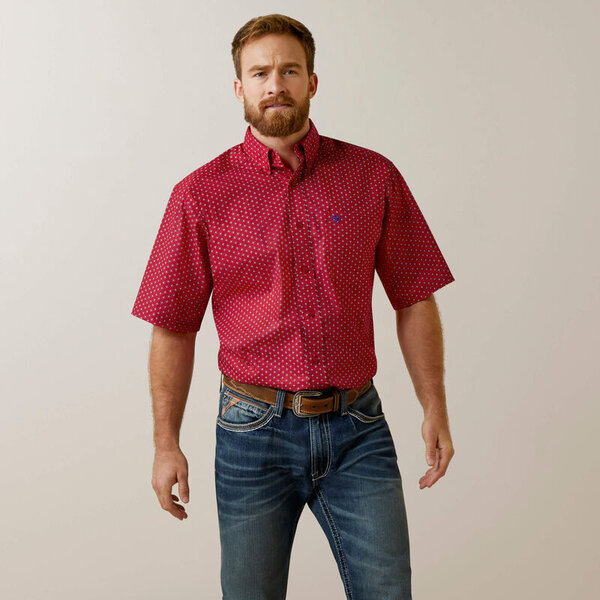 ARIAT JEREMY CLASSIC FIT SHIRT - RED
