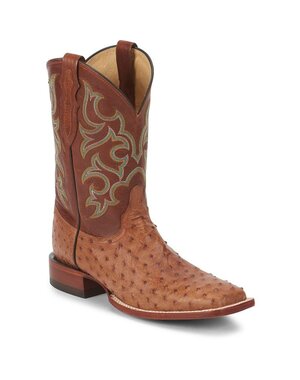 JUSTIN BOOTS TRUMAN 11" FULL QUILL OSTRICH WESTERN BOOT