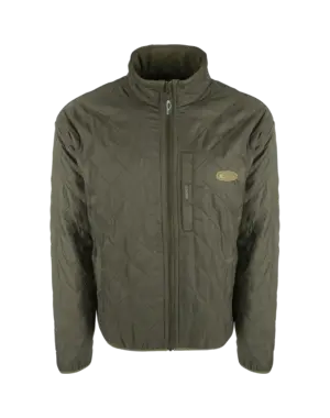 DRAKE WATERFOWL DELTA FLEECE-LINED QUILTED JACKET - OLIVE