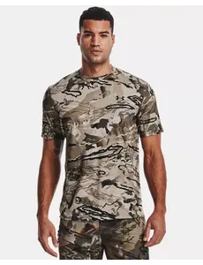 UNDER ARMOUR ISO-CHILL BRUSH LINE SHORT SLEEVE - UA BARREN CAMO/BLACK