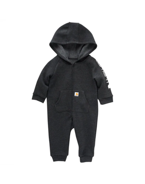 CARHARTT INC. INFANT BOYS' LONG-SLEEVE ZIP-FRONT HOODED HEATHER COVERALL