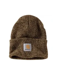 CARHARTT INC. KNIT CUFFED BEANIE - DARK BROWN/SANDSTONE