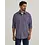 WRANGLER MEN'S WRINKLE RESIST LONG SLEEVE WESTERN SNAP PLAID SHIRT IN INDIGO PLAID