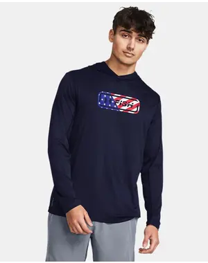 UNDER ARMOUR MEN'S UA FISH PRO CHILL FREEDOM HOODIE NAVY