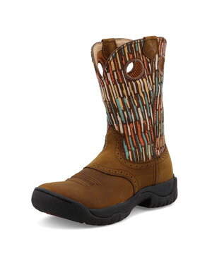 TWISTED X BOOTS 9" ALL AROUND WORK BOOT - BROWN & BROWN MULTI