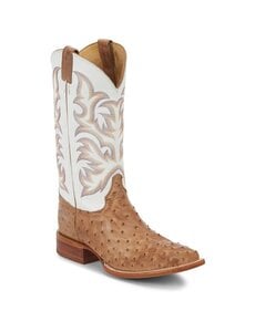 JUSTIN BOOTS MEN'S PASCOE FULL QUILL OSTRICH COWBOY BOOTS