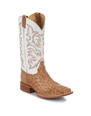 JUSTIN BOOTS MEN'S PASCOE FULL QUILL OSTRICH COWBOY BOOTS