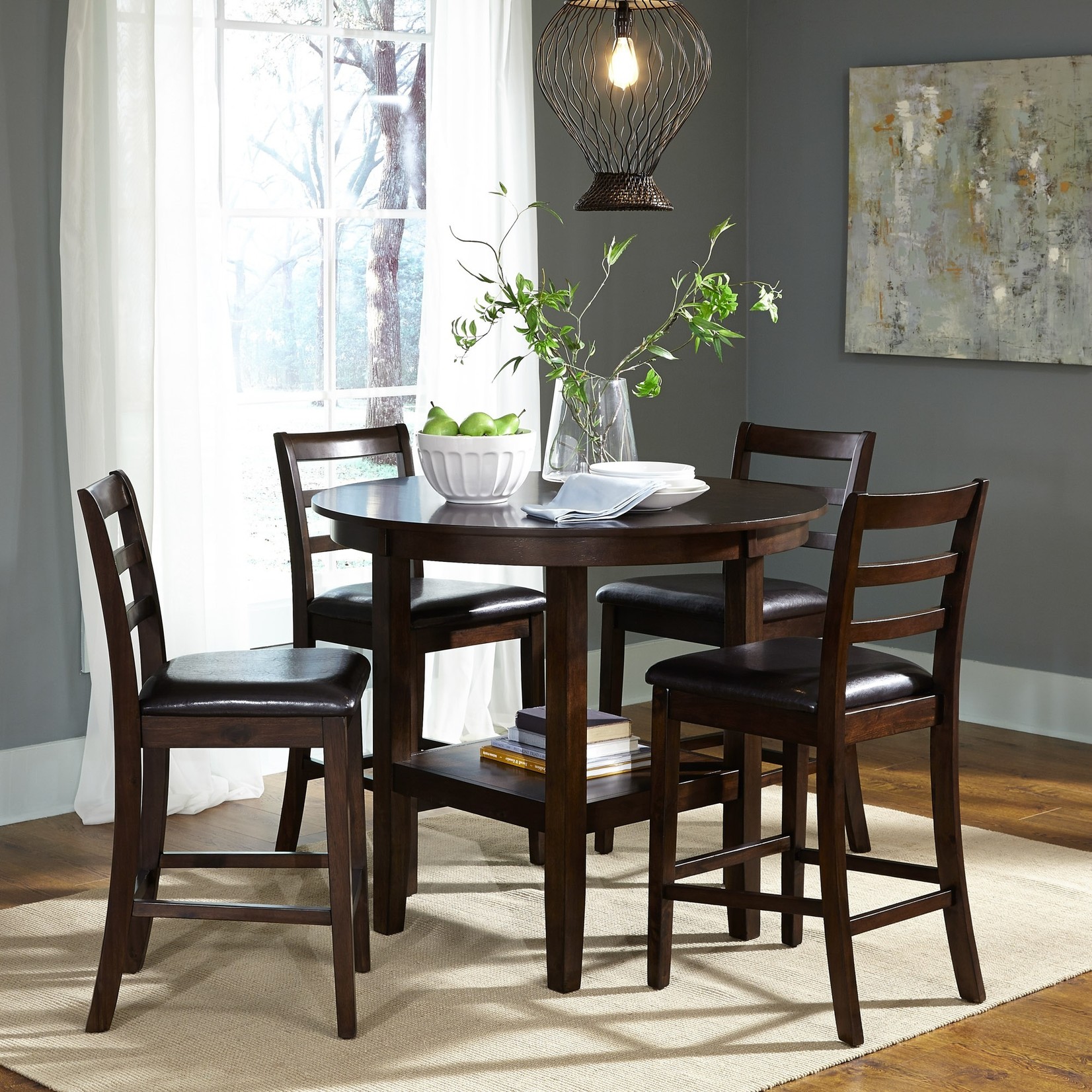 Liberty Furniture Hampton 5pc Pub Table Set 42" Round