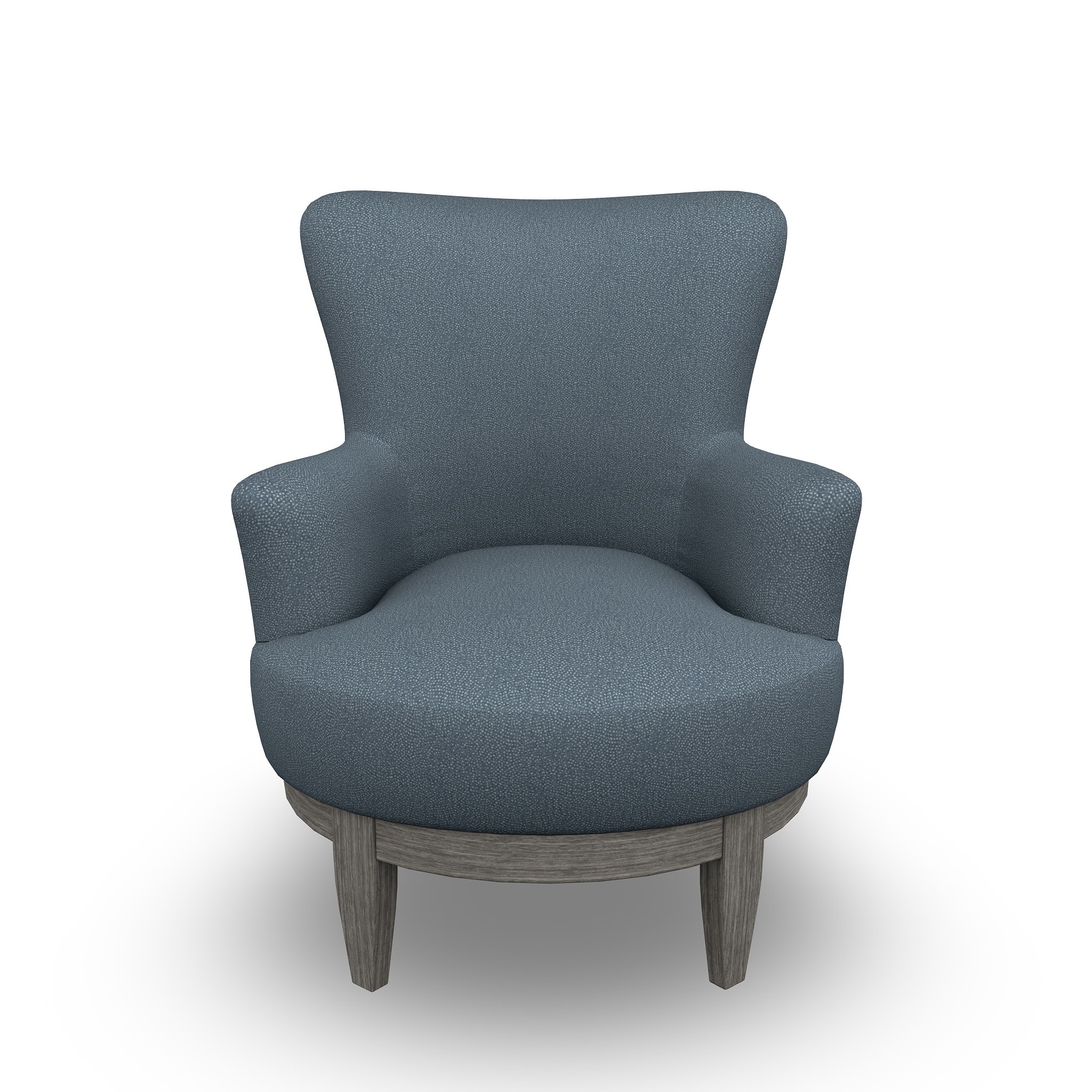 Justine Swivel Chair Navy Performance Furniture Walk