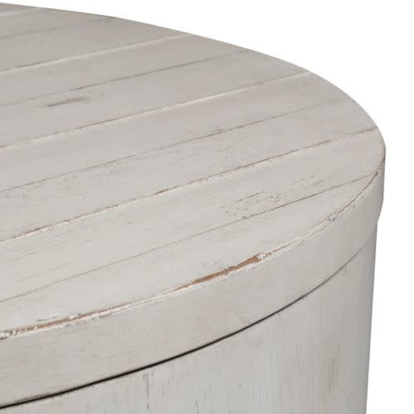 Liberty Furniture Modern Farmhouse Drum White Coffee Table