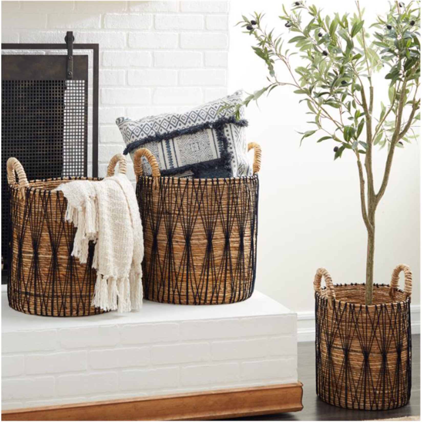 Uma Banana Leaf Baskets s/3
