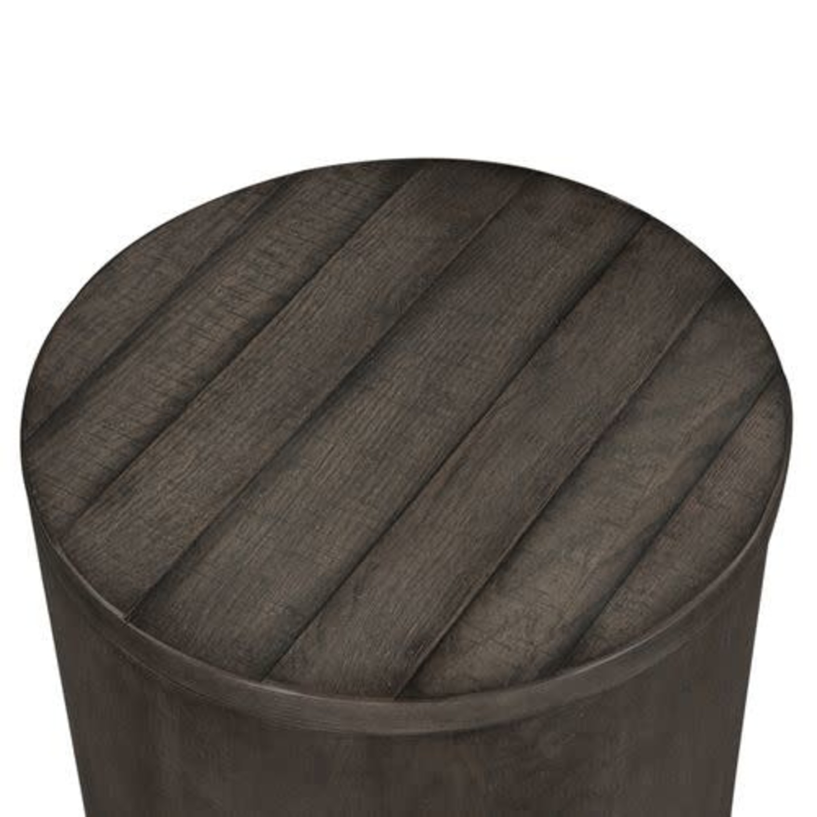 Liberty Furniture Modern Farmhouse Drum End Table Dusty Charcoal