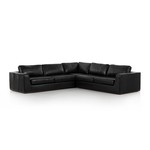 Four Hands COLT 3-PC SECTIONAL Black Leather