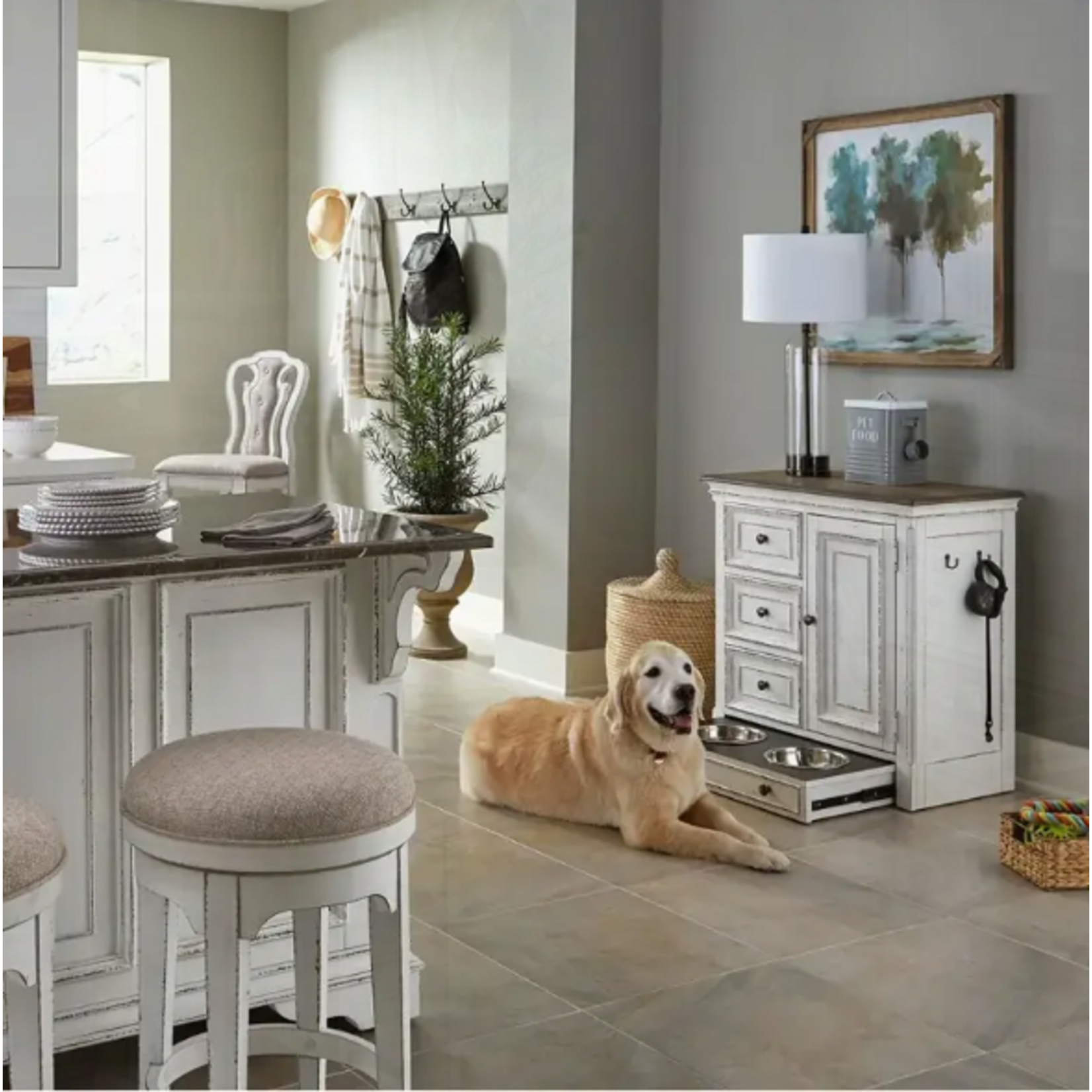 Liberty Furniture Magnolia Manor Pet Feeder Cabinet