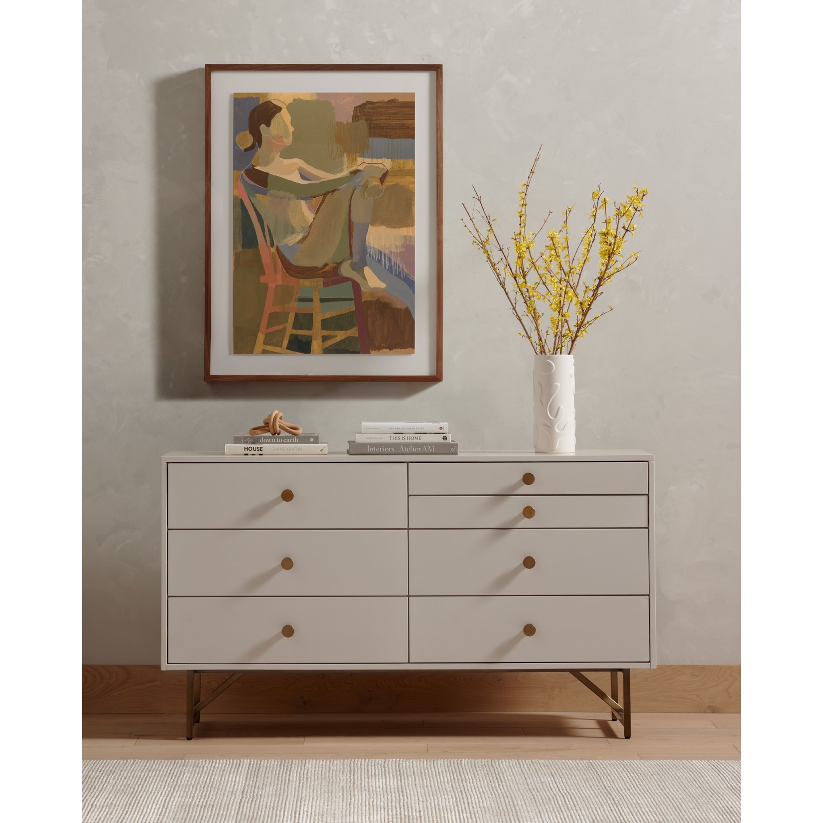 Four Hands Van 7 Drawer Dresser Matte Alabaster