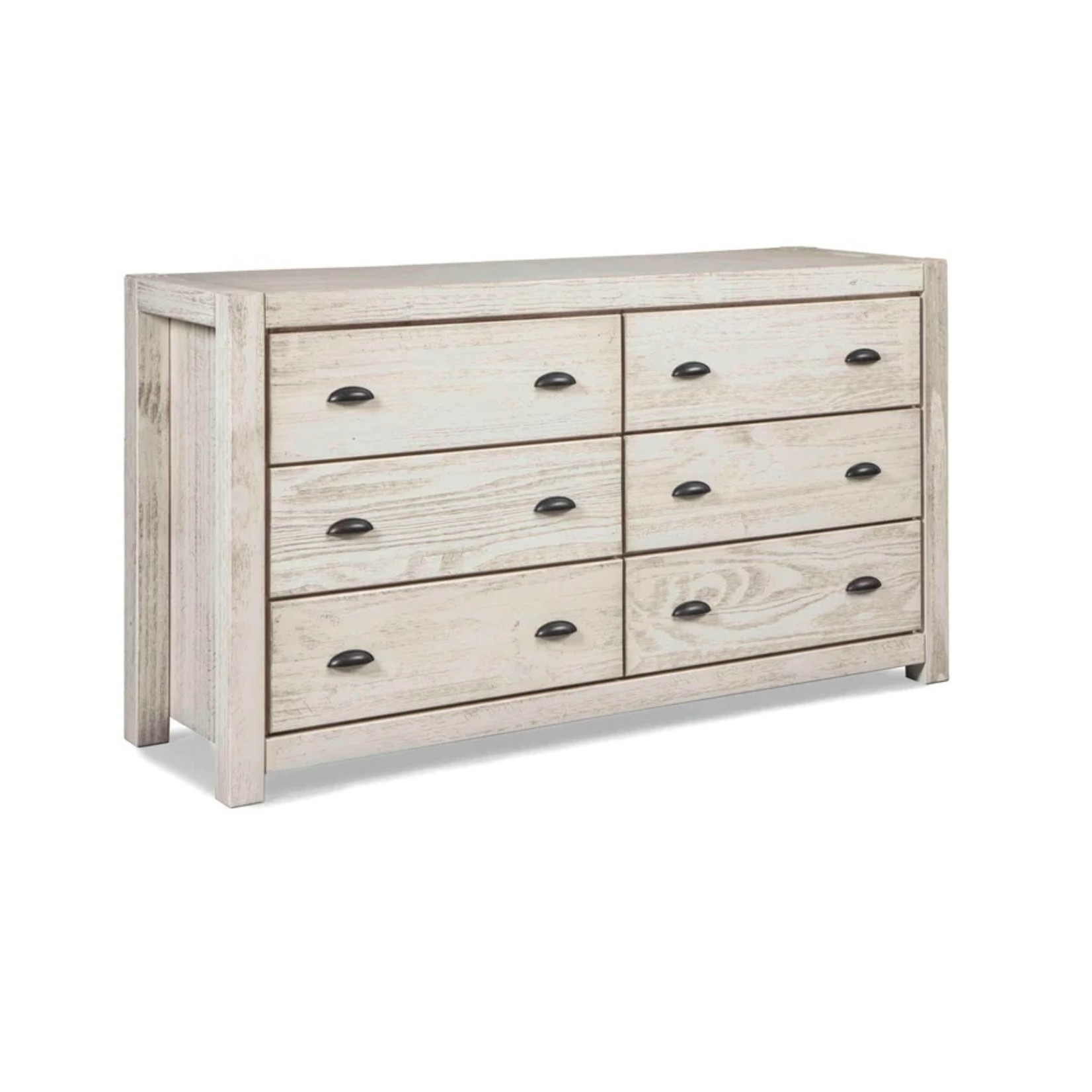 GrainWood Montauk 6 drawer Dresser / Rustic Off White