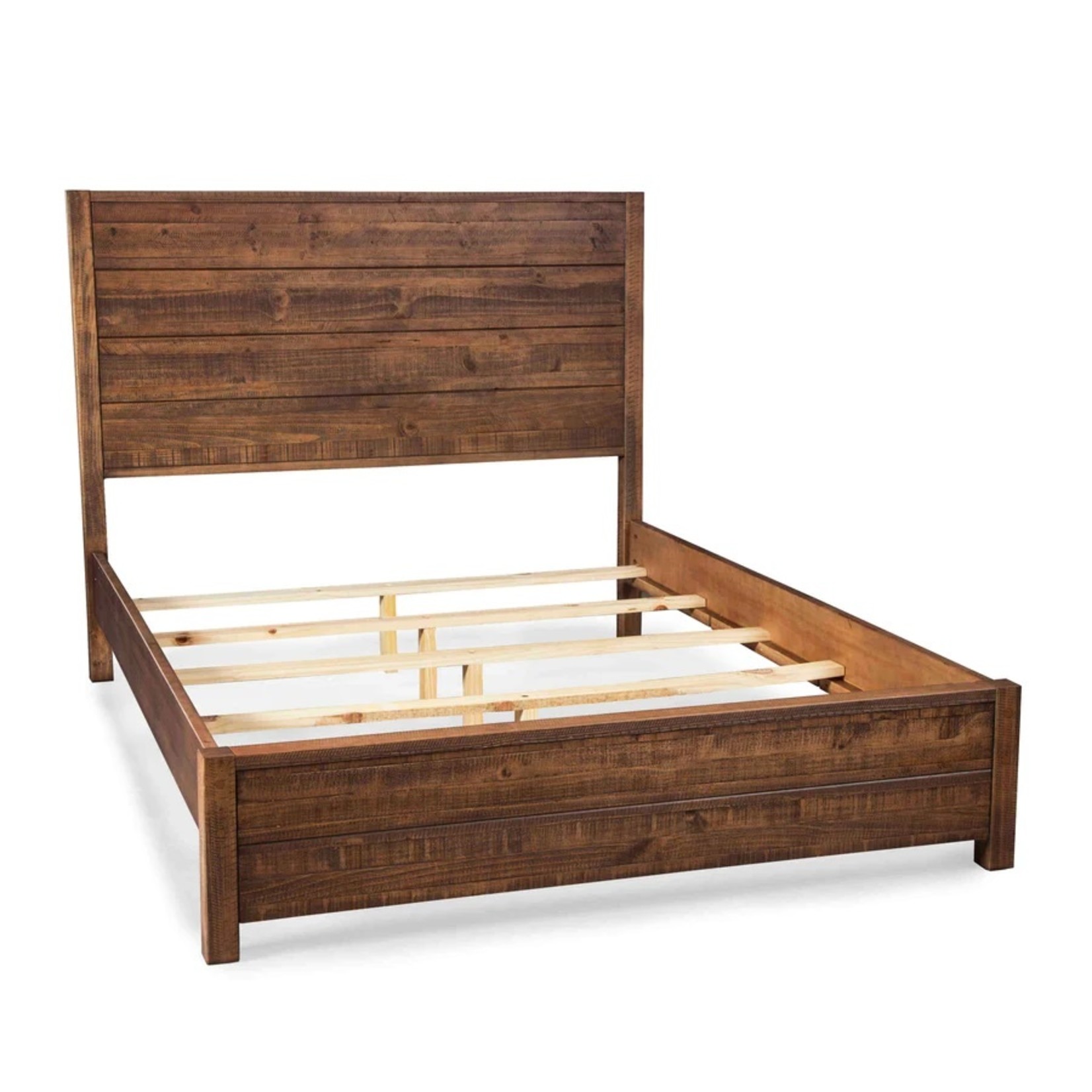 GrainWood Montauk King Panel Bed/ Rustic Walnut