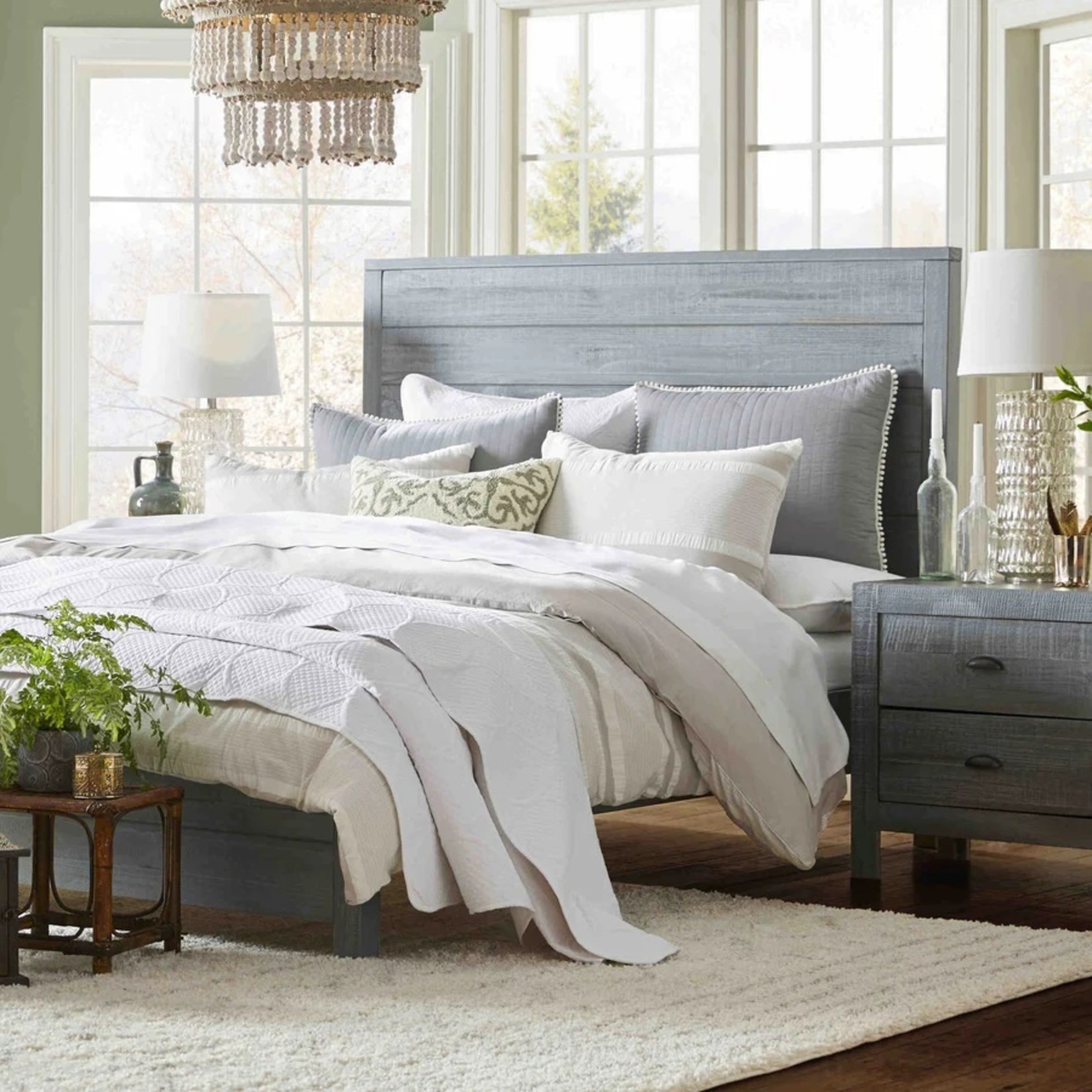 GrainWood Montauk Full Panel Bed /Rustic Grey (G1H)