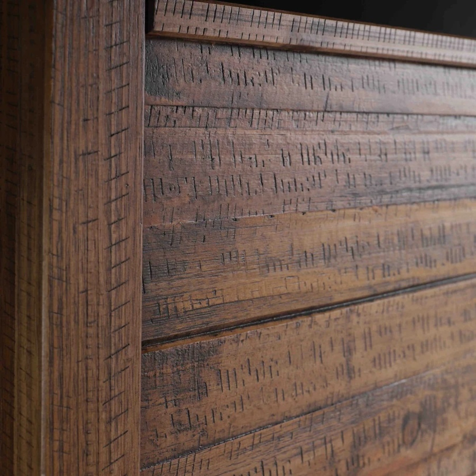 GrainWood Montauk Twin Panel Bed / Rustic Walnut (L1H)