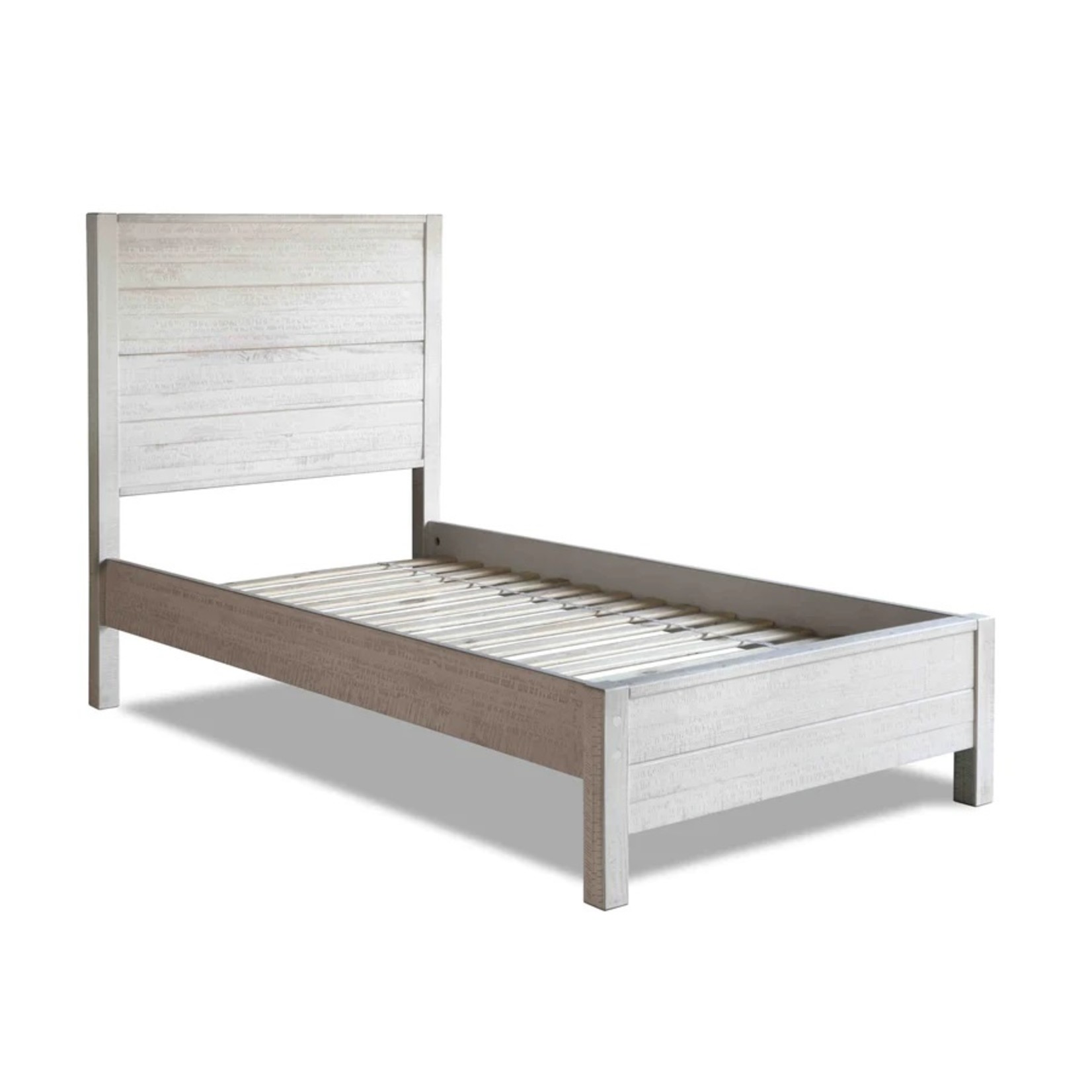 GrainWood Montauk Twin Panel Bed / Rustic Off-White