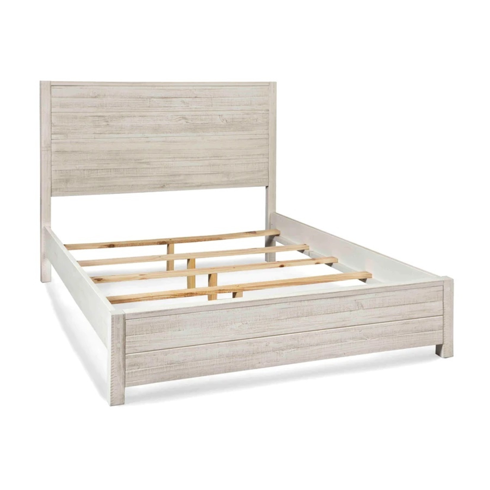 GrainWood Montauk King Panel Bed /Rustic Off White