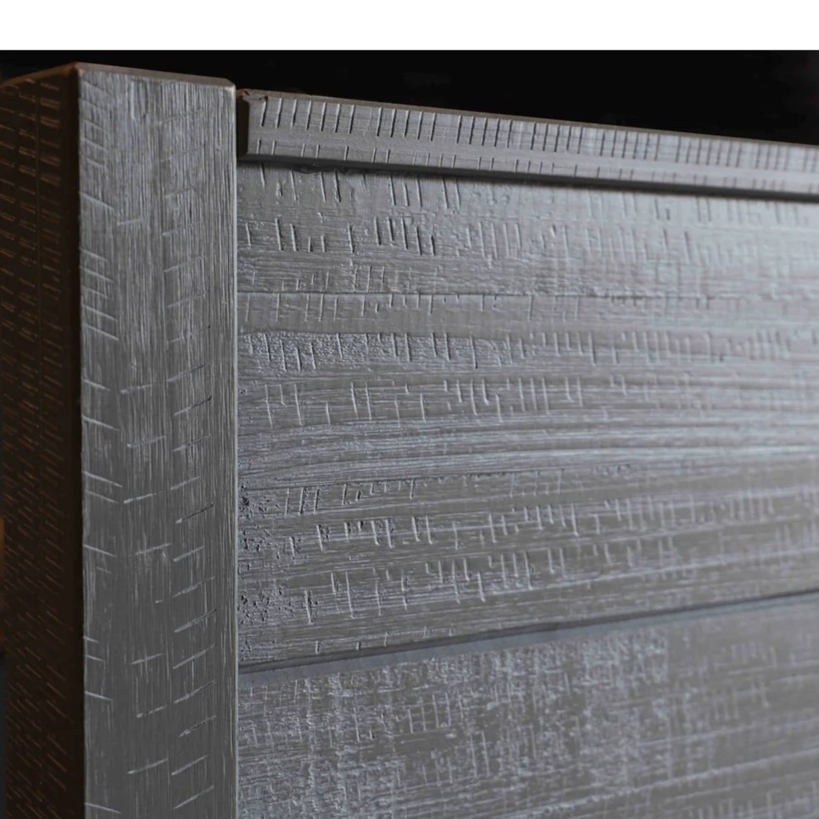 GrainWood Montauk King Panel Bed/Rustic Grey (H1H)