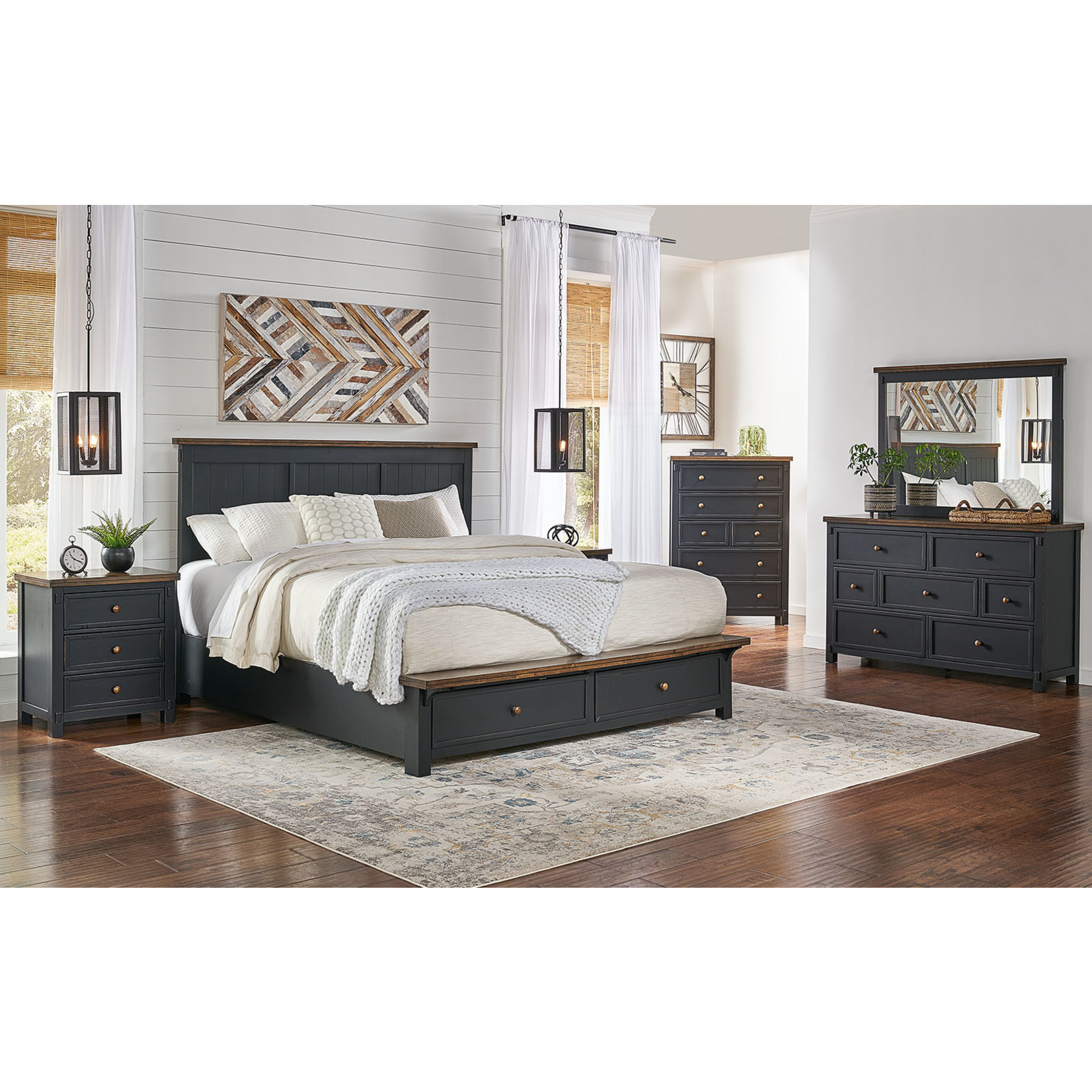 A-America Stormy Ridge Queen Storage Bed