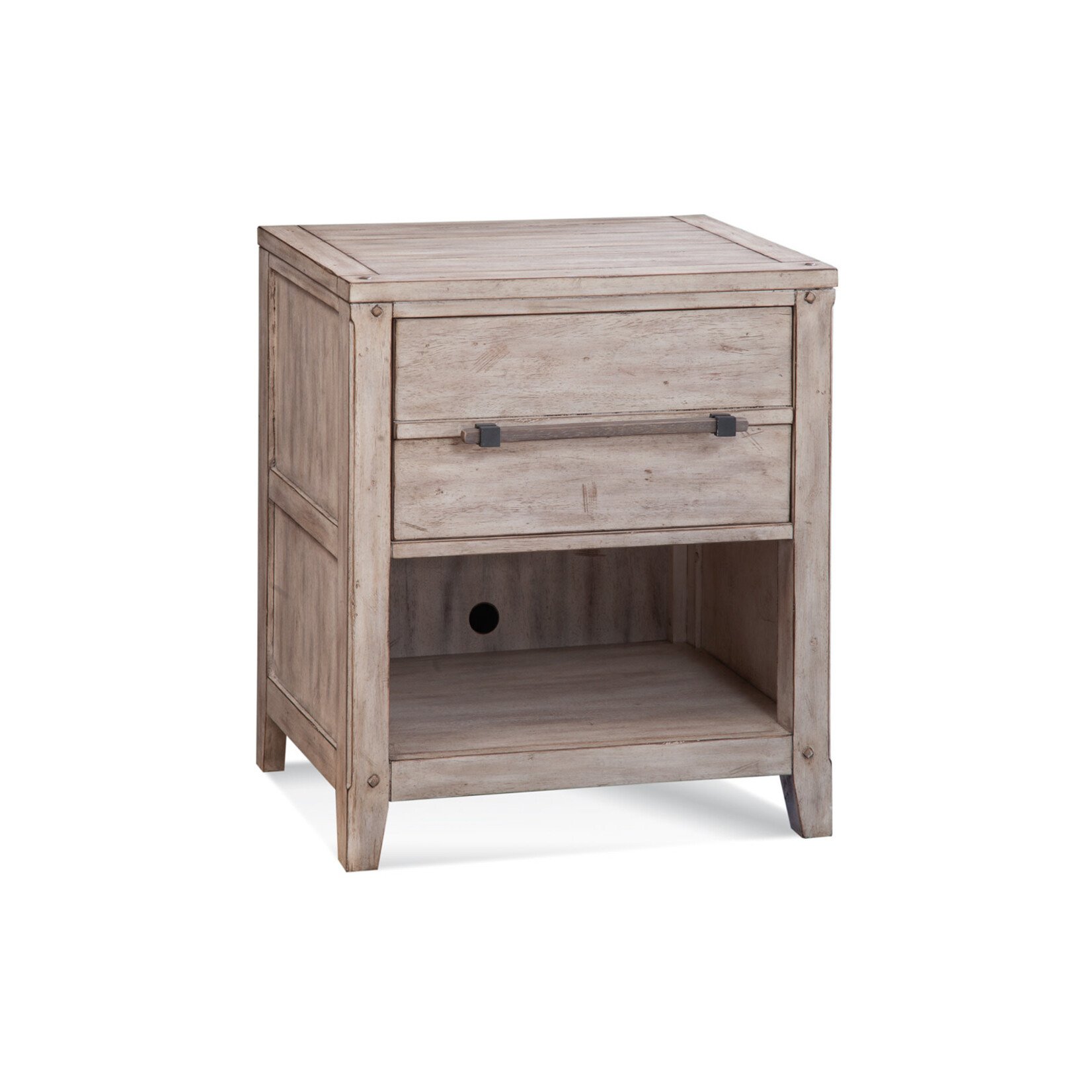 American Woodcrafters Aurora White Wash 1 drawer N/Stand