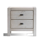 GrainWood Montauk 2 Drawer Nightstand  Rustic Off-White