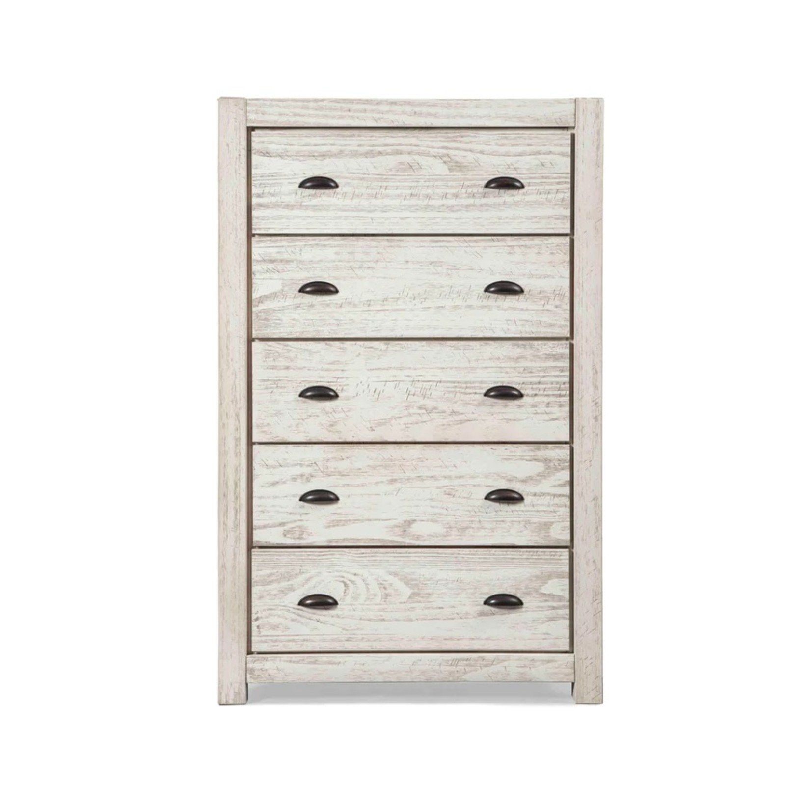 GrainWood Montauk 5 Drawer Chest Rustic Off-White