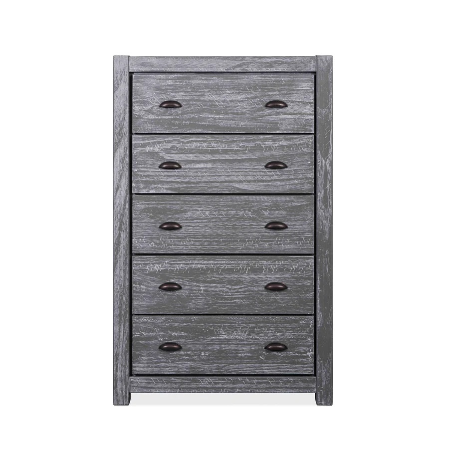 Montauk 5 Drawer Chest Rustic Grey Furniture Walk