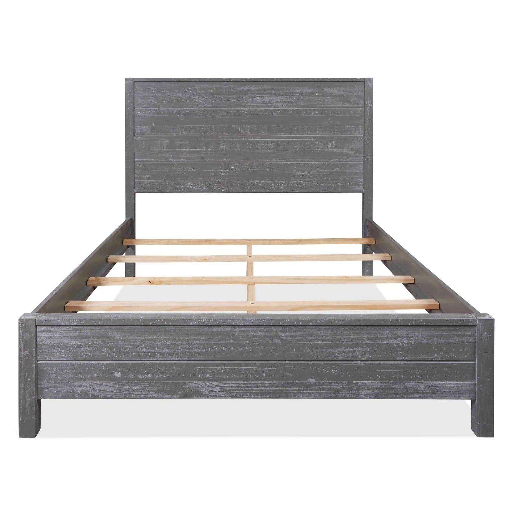 GrainWood Montauk King Panel Bed/Rustic Grey (H1H)