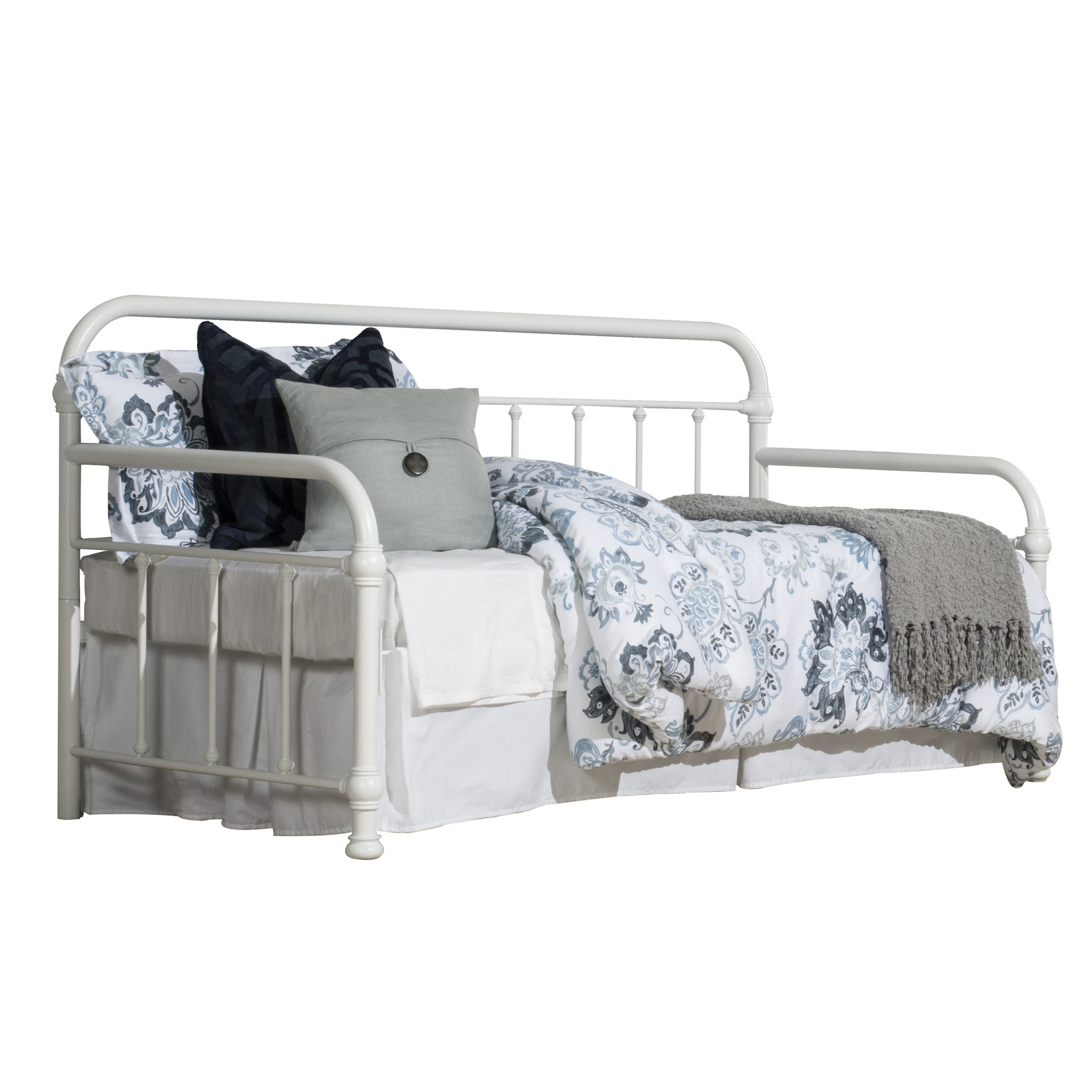 Hillsdale KIRKLAND TWIN DAYBED WITH FRAME (SOFT WHITE) TRUNDLE SOLD SEPARATELY