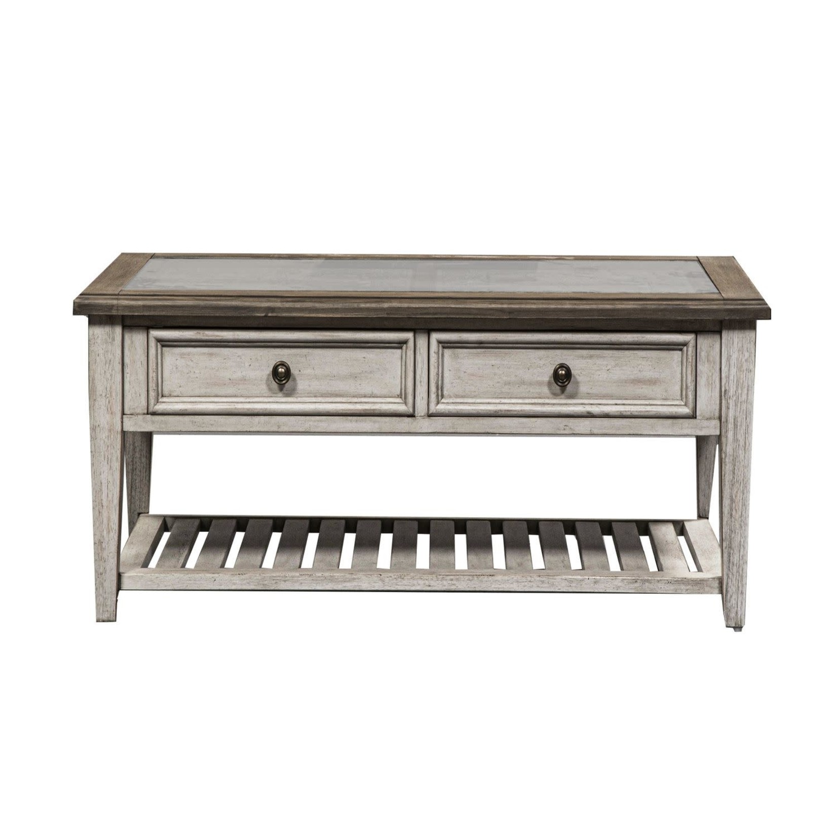 Liberty Furniture Heartland Rectangle Ceiling Tile Cocktail Table