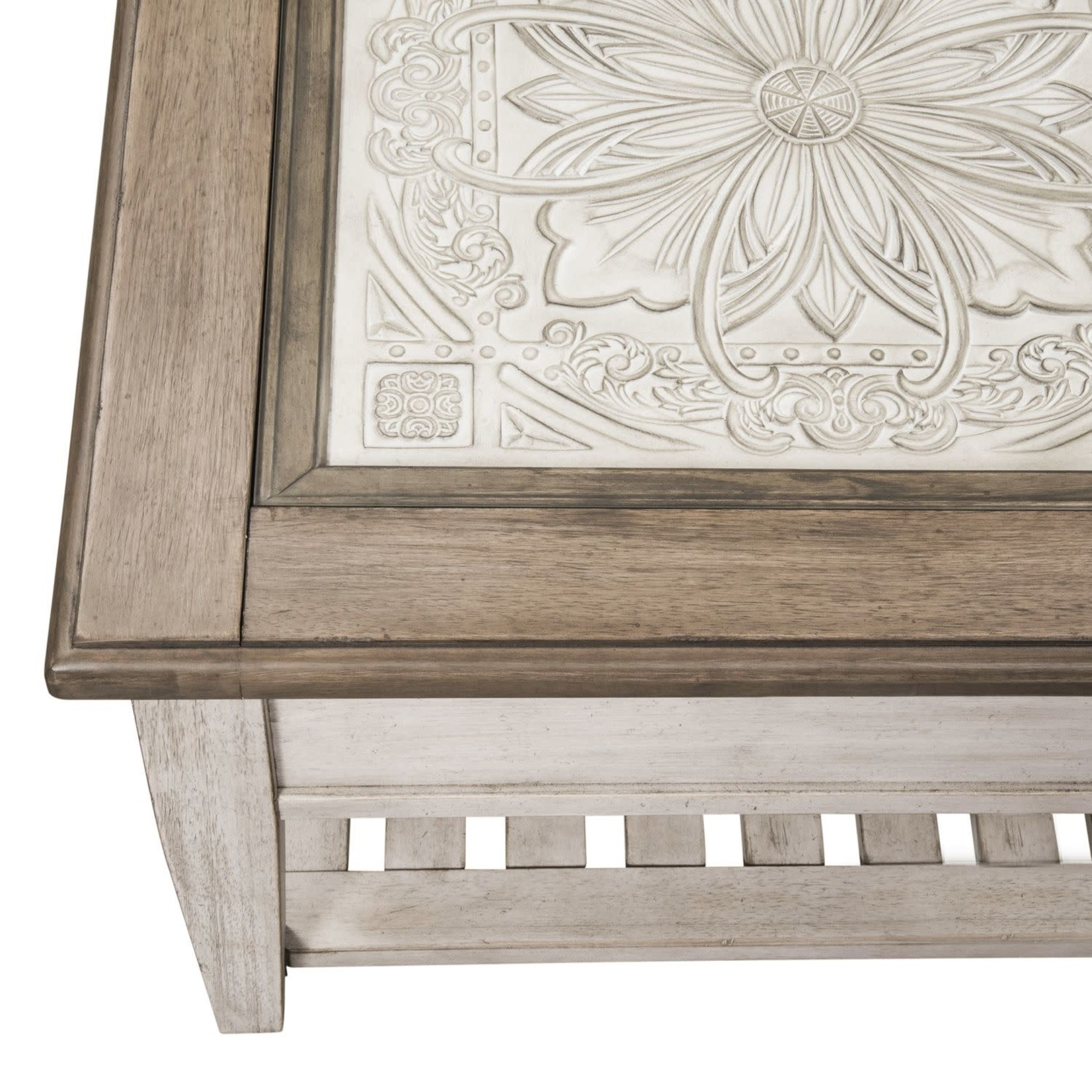 Liberty Furniture Heartland Rectangle Ceiling Tile Cocktail Table