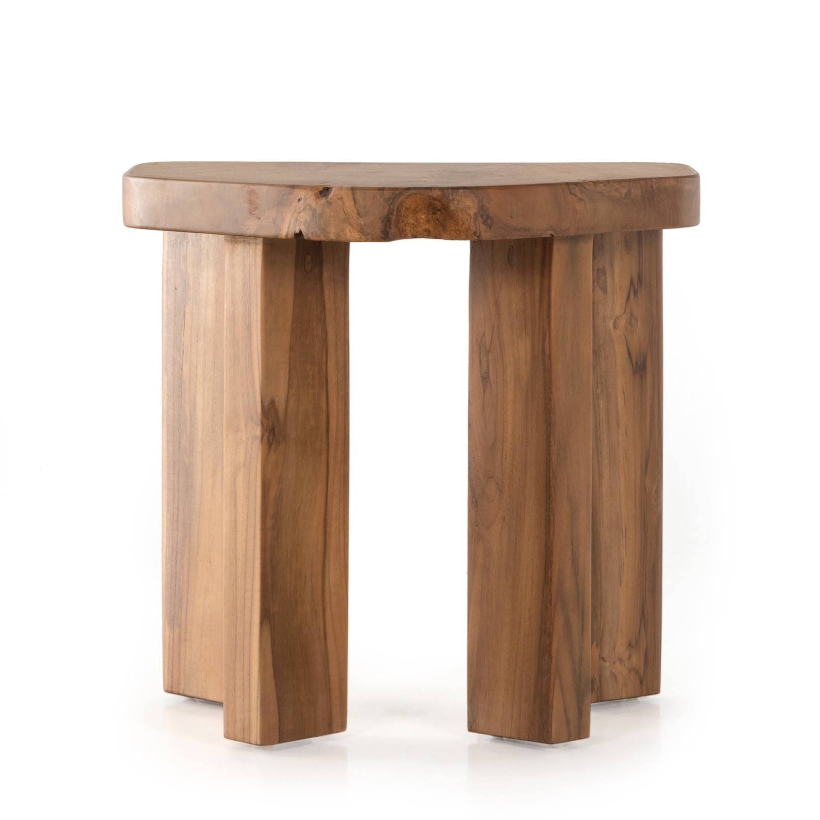 Four Hands HAINES ACCENT STOOL-AGED NATURAL TEAK