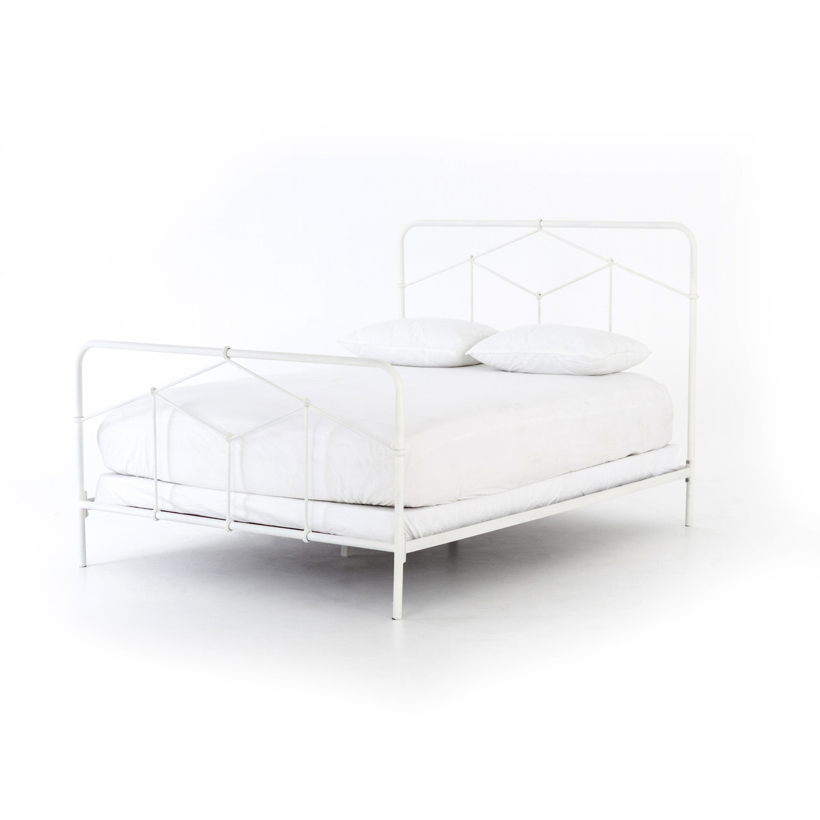 Four Hands Casey Iron Queen Bed White