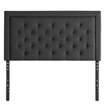 Malouf Hennessy Upholstered Headboard Charcoal Queen