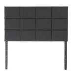 Malouf Scoresby Upholstered Headboard  Charcoal Queen