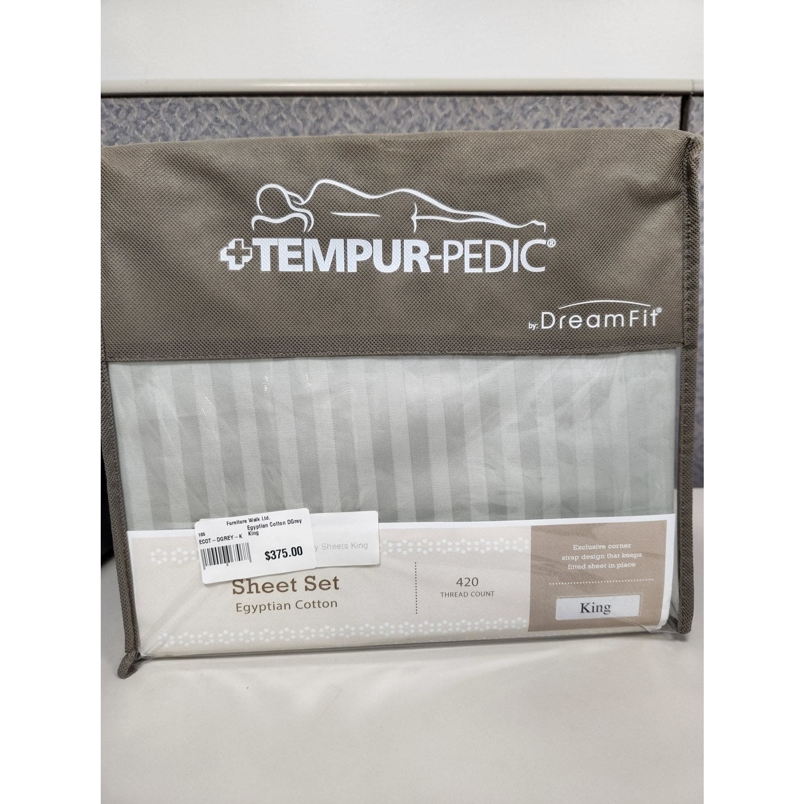 Tempur-Pedic Egyptian Cotton DGrey King